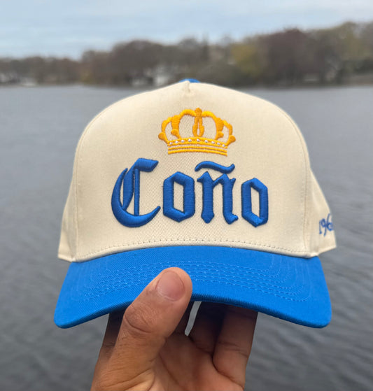 Coño “Crown edition”Snapback – Cream/blue